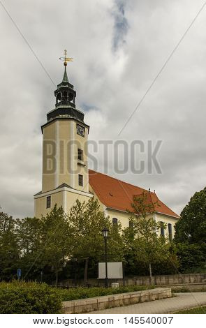 St. Laurentius church in Zwenkau (Saxony) with its tower