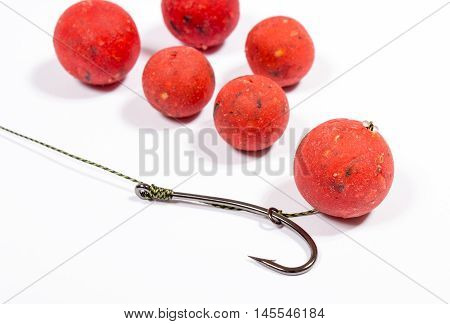 Carp Hook Boilies - Fishing Bait Close Up