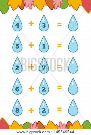 Counting Game For Children. Addition Worksheets