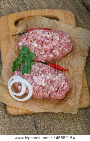 Raw Burget Cutlet