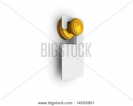 Door Knob With Do Not Disturb Label