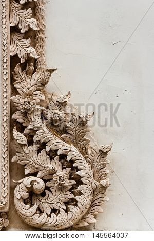 Traditional Thai style sculpture pattern decorative in templeThailand.