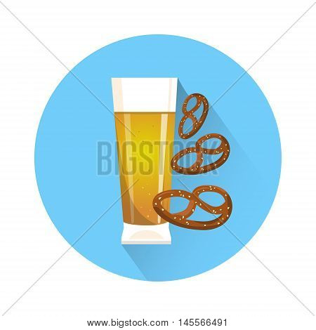 Oktoberfest Festival Glass Mug Beer Icon Vector Illustration