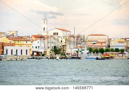 Lesina lake and village - Gargano - apulia - Italy
