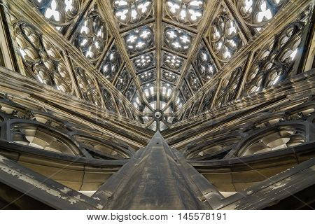 Ceiling Of The Roman Catholic Cologne Cathedral, Germany.