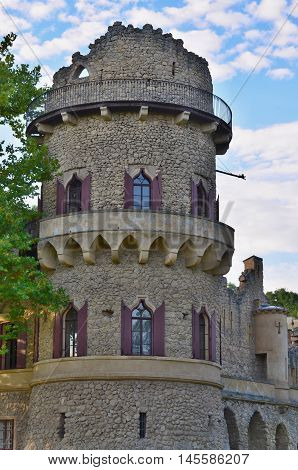 beautiful castle historical monument Janohrad historical Lednice Valticko area. Czech Republic