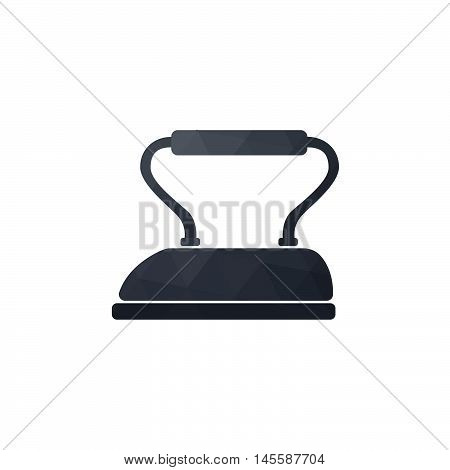 icon flat iron on polygonal. Vector illustration.