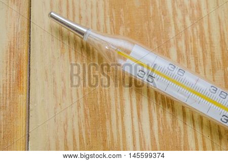 the medical tool on a wooden table