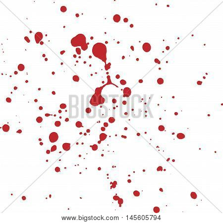 Red watercolor paint splatters and drips graphic resource for your project.