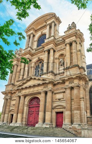 St-gervais-et-st-protais Church Of Paris Located On Place Saint-gervais In The Marais District, East