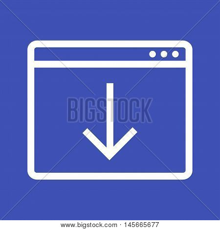 Download, webpage, internet icon vector image. Can also be used for web. Suitable for use on web apps, mobile apps and print media.