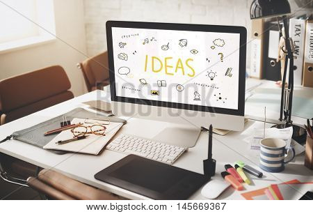 Ideas Lightbulb Musicnote Speech Icon Concept