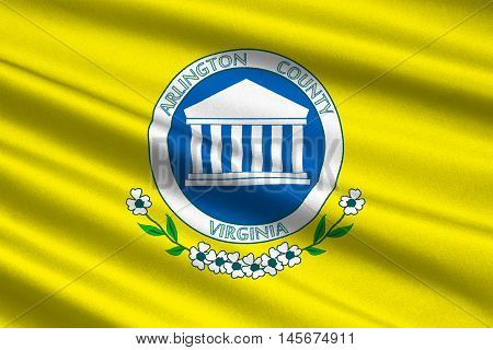 Flag of Arlington County of Virginia USA. 3D illustration