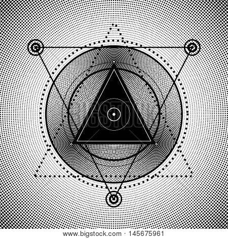 Sacred Geometry Vector Design Elements. Alchemy Religion Philosophy Spirituality Hipster Symbols And