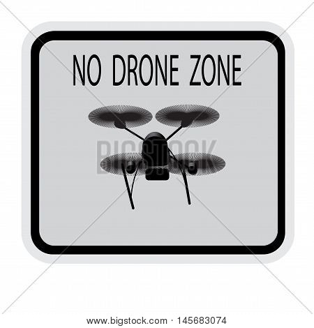 Image drone. Caption no drone zone . Vector illustration