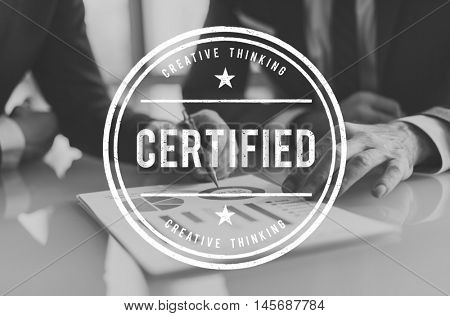 Certified Guarantee Warranty Verify Stamp Word Concept