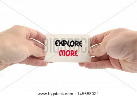 Explore more text concept isolated over white background