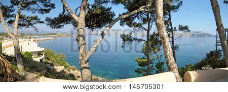 Bay Of Pollenca, Houses At Coast