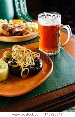 Blood sausage with potatoes