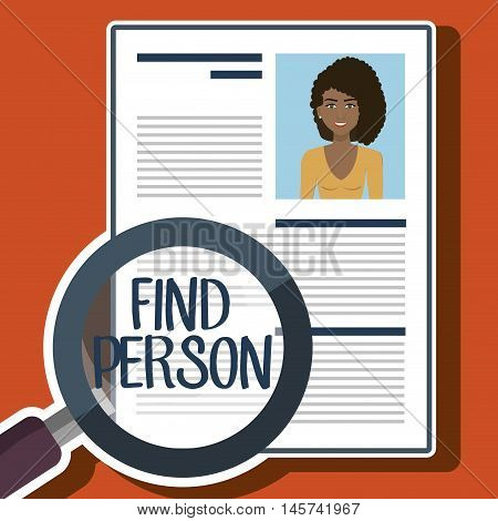 woman search find person vector illustration graphic