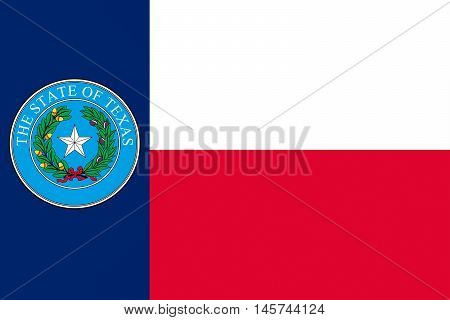 Flag of Texas is the second largest state of United States