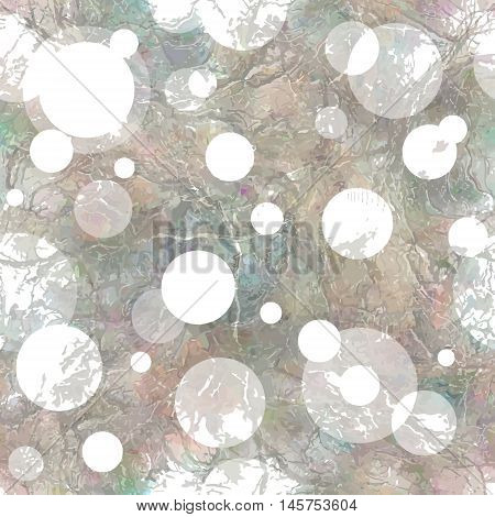 Seamless texture with patterned white translucent balls vector eps 10