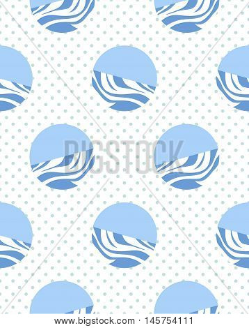 Polka Dot Seamless Pattern Flat Simlpe Vector Illustraton