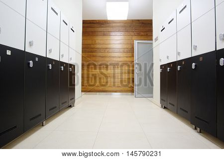Interior of a modern cloakroom