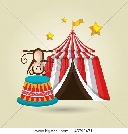 big top circus icon vector illustration eps10 eps 10
