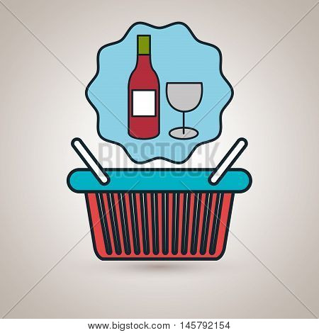 basket shop market icon vector illustration eps10 eps 10