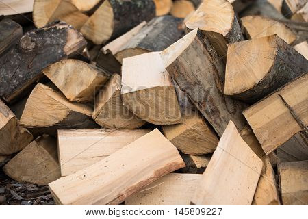 Firewood  stack, woodpile, stacked, pile, drying, hardwood