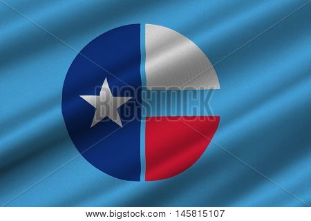 Flag of Collin County in Texas United States. 3D illustration