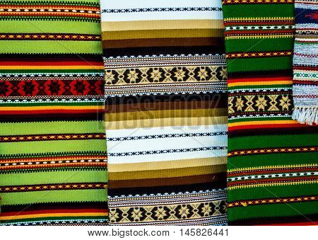 homespun rugs Homespun mat of colored ribbons