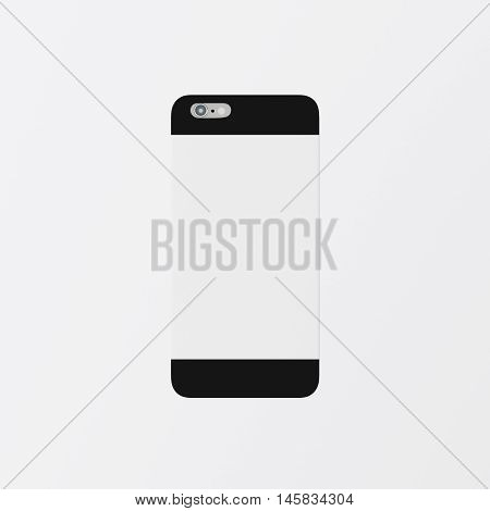 Closeup One Blank Black Clean Template Cover Phone Case Smartphone Mockup.Generic Design Mobile Back Isolated Empty Background.Ready Corporate Logo White Label Message.3d rendering