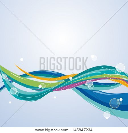 Abstract shapes Vector Wash background waves and ball