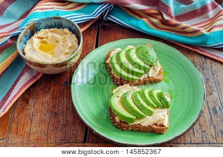 Avocado Hummus Toast