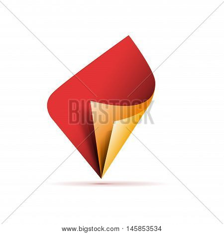 Vector sign abstract shape on white background