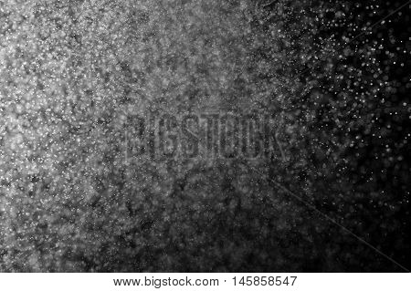 Abstract Splashes Of Water On Black Background.