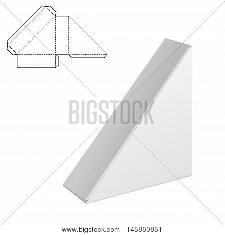 Vector Illustration of Diecut Craft Box for Design, Website, Background, Banner. Retail Folding package Template. Fold pack with dieline for your brand on it