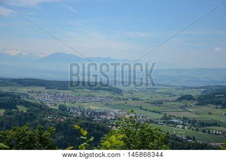 Uetliberg Hill look point in Zurich, Switzerland