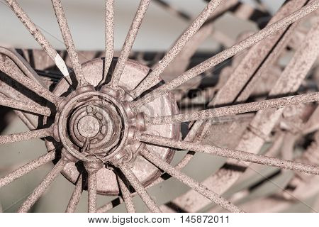 Old Rusty Wheel - Selective Focus