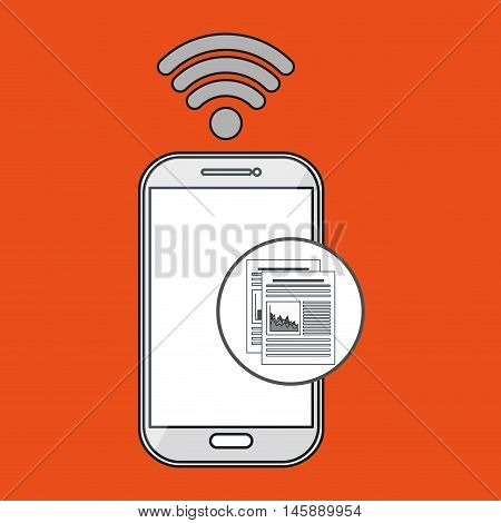 samrtphone wifi connected vector illustration eps 10
