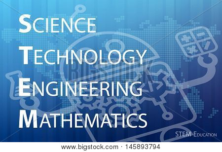 STEM Education Background. Science Technology Engineering Mathematics.