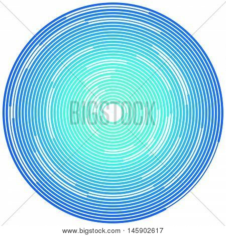 Random Segmented Circles / Rings. Radial, Radiating Circular Element
