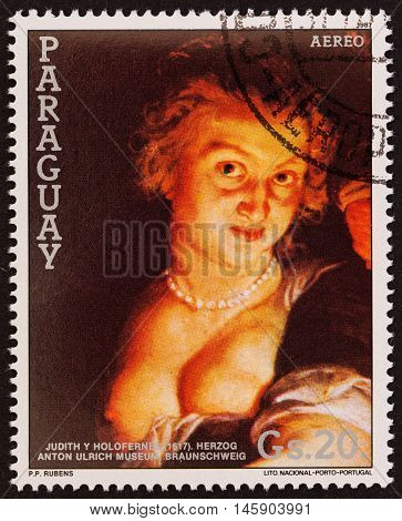 PARAGUAY - CIRCA 1987: A stamp printed in Paraguay from the 