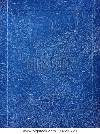 Topografické Blueprint vzor
