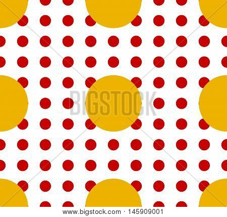 Circles Pattern - Basic Duotone, Red-yellow Repeatable Pattern