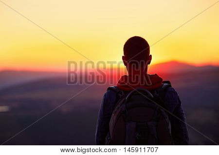 Sunset On The Mountain Top
