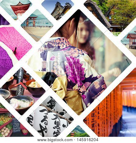 Collage Of Japan Images - Travel Background (my Photos)