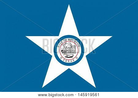 Flag of Houston city in Texas United States